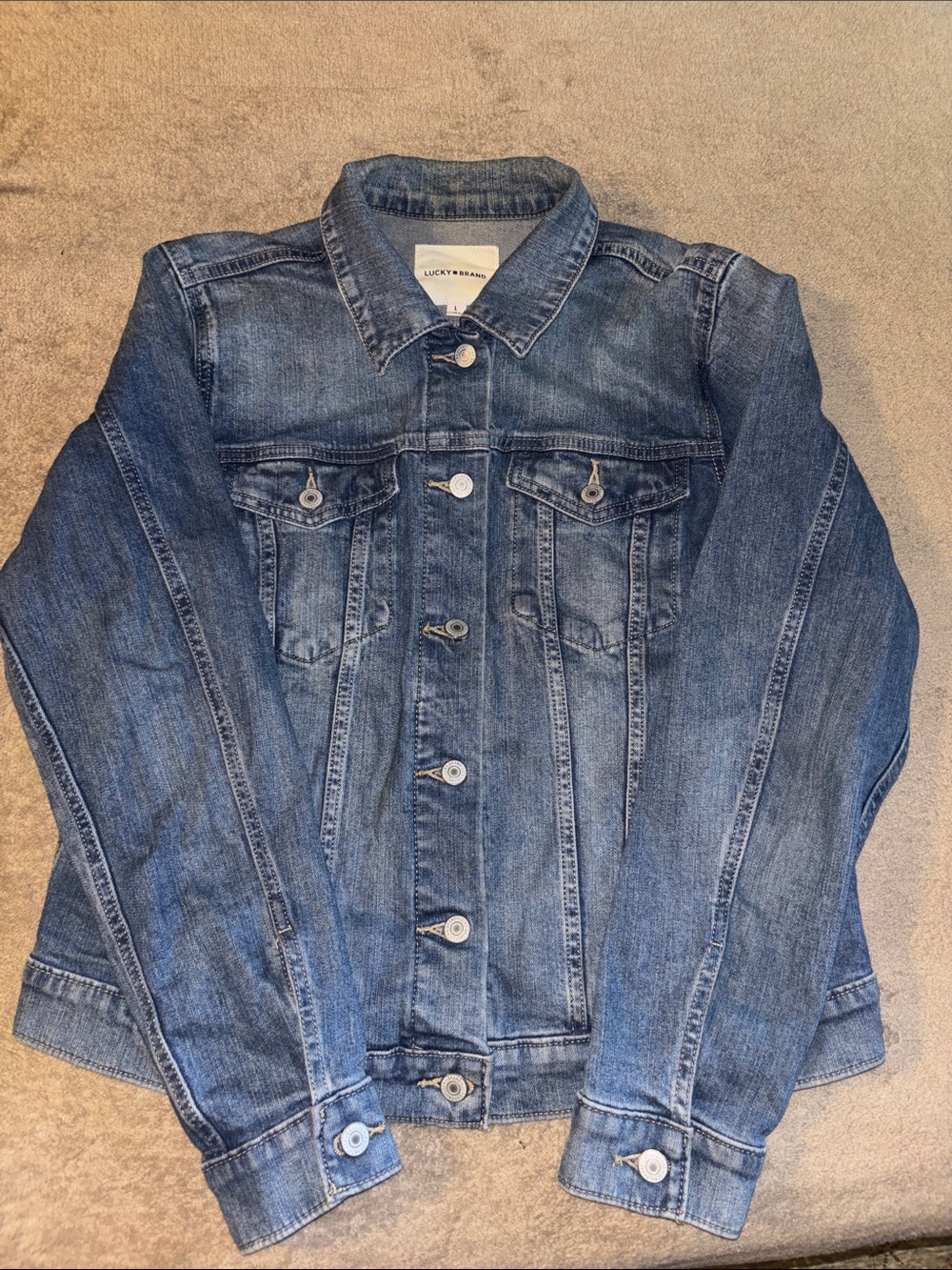 Lucky Brand Medium Wash  Denim Trucker Jacket